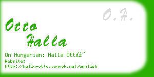 otto halla business card